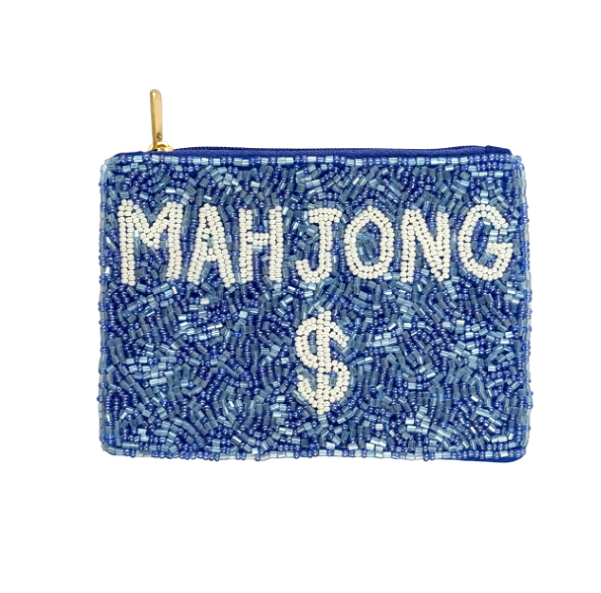 Mahjong $ Themed Beaded Coin Purse
