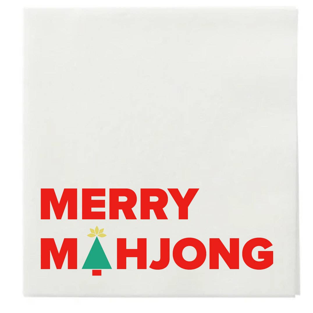 Mahji Mamas "MERRY MAHJONG" COCKTAIL NAPKINS