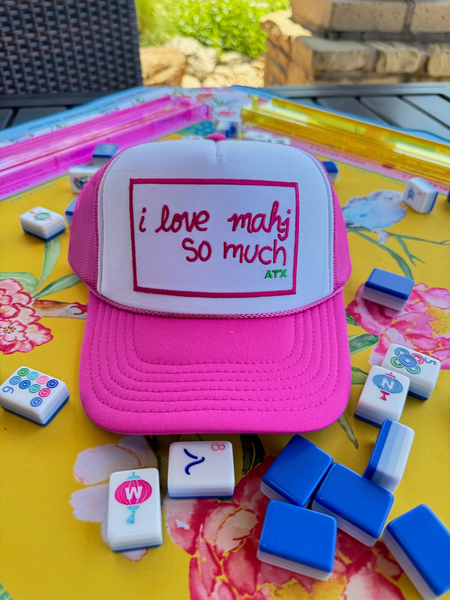 I Love Mahj So Much Trucker Hat