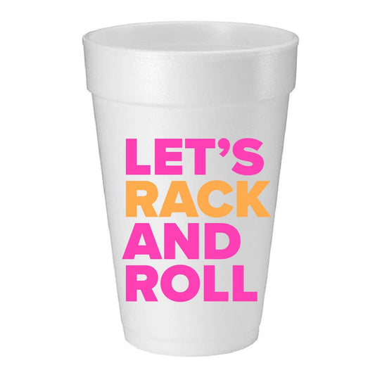 Mahji Mamas "LET'S RACK AND ROLL"MAHJONG FOAM CUPS