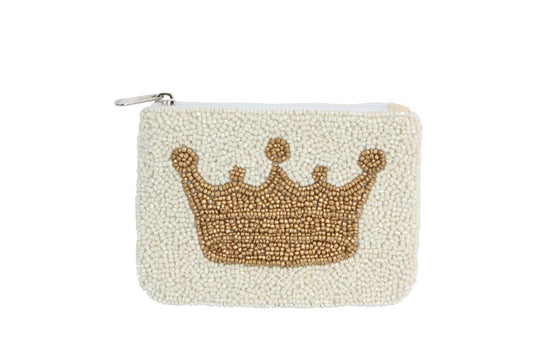 Crown Theme Beaded Coin Purse