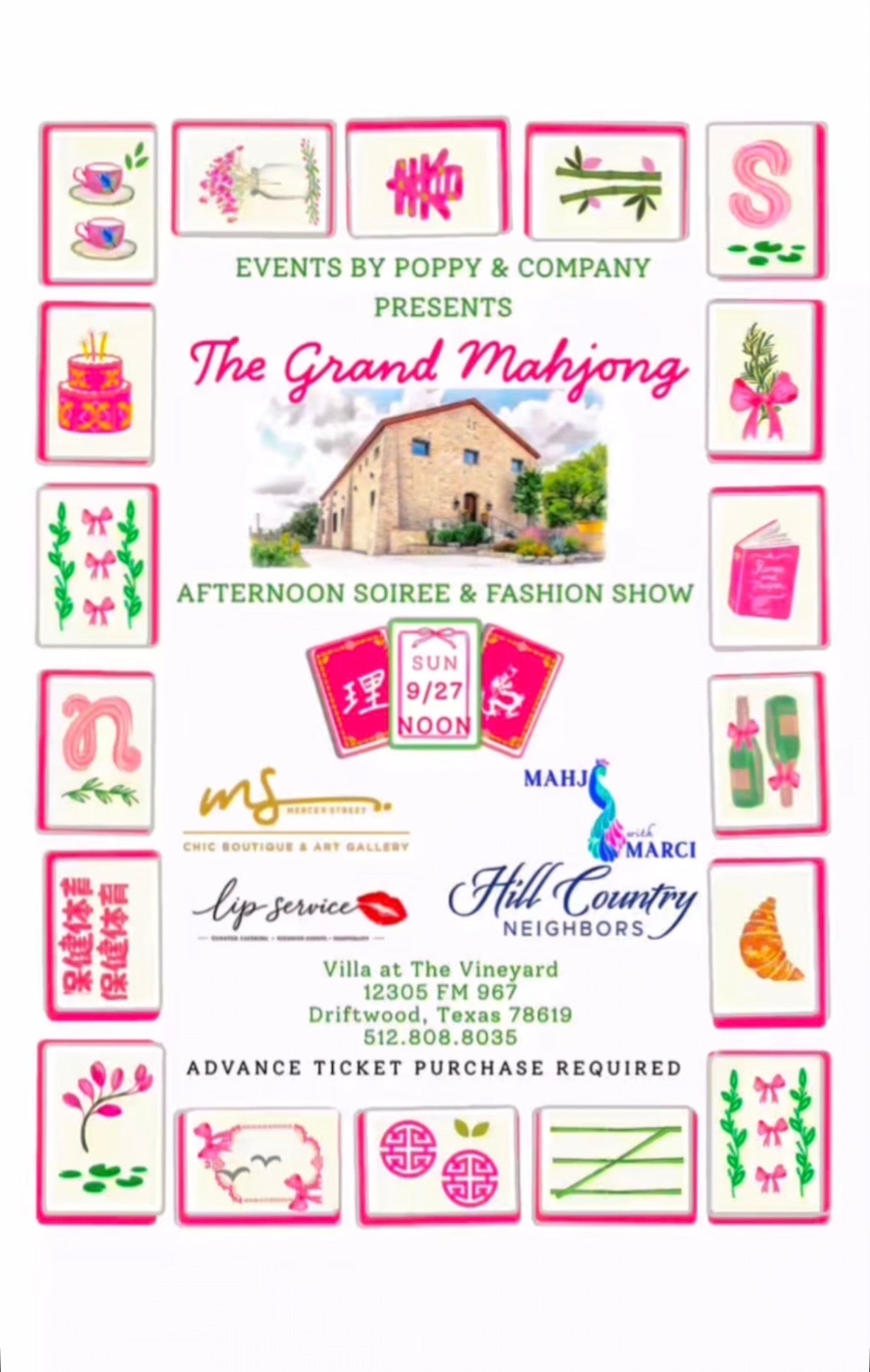 The Grand Mahjong Soiree and Mercer Street Fashion Show~ Please use Ticket Tailor Link Below!