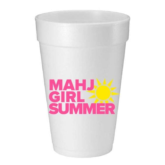 Mahji Mamas “MAHJ GIRL SUMMER" MAHJONG FOAM CUPS